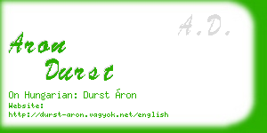aron durst business card