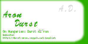 aron durst business card